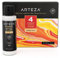 ARTEZA Acrylic Pouring Paint Set, 4 Solar Colors, 4 oz Bottles, High-Flow Paint, No Mixing Needed, Art Supplies for Canvas, Glass, Paper, Wood, Tile, and Stones
