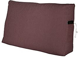 Rückenkissen Lesen Palettenkissen Kopfkissen RückenstützeTasche Pocket Euro Paletten Palettenauflage Sofa Nackenstütze Keilkissen Polstermöbel Schlafzimmer Garten MH-UQ-02 Weinrot 80x45x10/20 cm