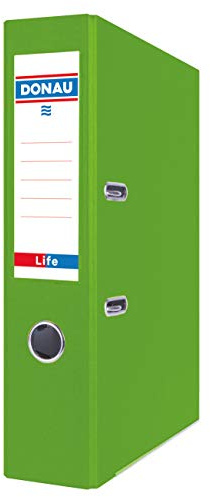 DONAU PREMIUM 25er Pack Ordner A4/75mm/7,5 cm/Grün Neon Kunststoffbezug PP/Papier/Schlitzordner Büroordner Aktenordner Metall Kantenschutz/ideal für Büro und Schule