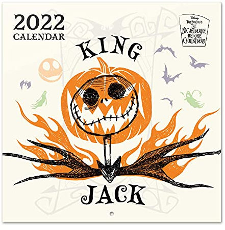 Grupo Erik The Nightmare Before Christmas Kalender 2022 Wandkalender 2022 Groß für 12 Monate mit Geschenk Poster