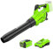 Greenworks 40V Akku-Gebläse, Luftvolumen 14,2 m³/min, Luftgeschwindigkeit 193,1 km/h, stufenlose Geschwindigkeit (mit 2Ah Akku und Ladegerät)