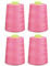 Phönix 4x5000m Universal Qualitätsgarn, Stärke 120 Nähgarn für Overlock-Nähmaschinen (Rosa)