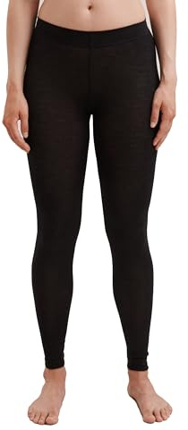 Dilling Damen Merino Seide Leggings glatt aus 70% Merinowolle 30% Seide Slim Fit Base Layer atmungsaktiv