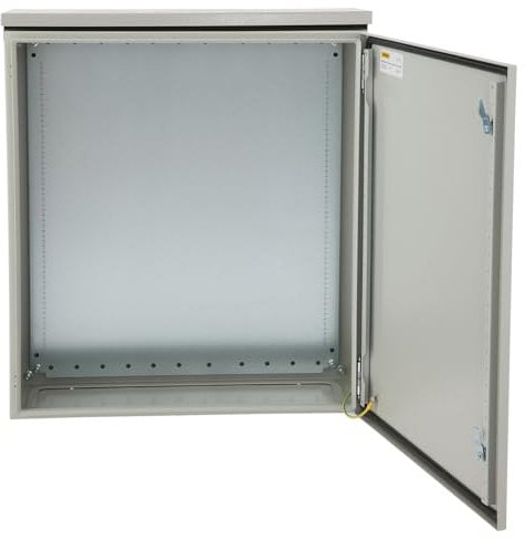 VEVOR Schaltschrank 60x60x20cm NEMA 4-Außengehäuse IP65 wasserdichter und staubdichter Schaltkasten aus kaltgewalztem Kohlenstoffstahl mit Scharnier für den Außen- und Innenbereich mit Regenschutz