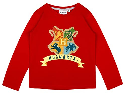 Harry Potter Langarmshirt in verschiedenen Designs (Rot, 128)