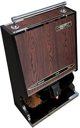 Cireuse à Chaussures à Induction Automatique, Machine de Nettoyage de Cirage de Chaussures Kit de Brosse de Nettoyage de Chaussures Polisseuse Multi-Brosses Convient au Club de Centre de Vente de Hal