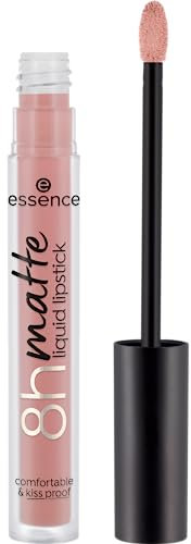 essence 8h matte liquid lipstick, Nr. 03, Nude, langanhaltend, mattierend, schnelltrocknend, matt, vegan, wasserfest, ölfrei, ohne Alkohol, 3er Pack (3x2.5ml)