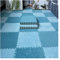 12 Pcs Interlocking Carpet Tiles, Plush Foam Square Floor Mats Set, Puzzle Floor Mat for Living Room, Bedroom and Hard Floor, 12 Tiles/12 Sq.Ft(Color:Dark Blue+Light Blue)