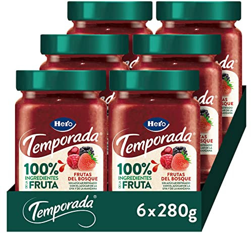 Hero Temporada Mermelada 100% origen de la fruta de Fresa - Pack 6x280gr