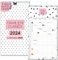 Familienkalender 2025 5 Spalten SCHWARZ-WEIß COLOUR Familienplaner 2025 und Okt-Dez 2024 Wandkalender 23 x 43cm Planer Familie 2025 Wandplaner STICKER Recycling Urlaub Pflanzkal. black white (2024)