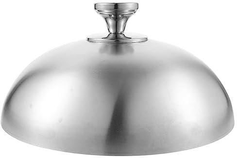 UPKOCH Metal Food Dome Plate Covers for Dinner Plates Outdoor Food Cover Silver