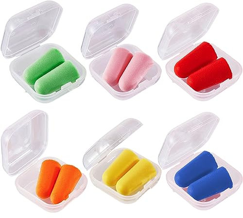 6 Paar Superweiche Schaumstoff-Ohrstöpsel Bunte Schaumstoff Ohrstöpsel Für Fast Jeden Träger Geeignet Angenehmer Schlaf Schnarchen Lernen Reisen Konzert Lauter Lärm