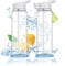 XJYMCOM 2Pcs Sports Bottle 750ml Leak-Proof Water Bottle Clear Plastic Gym Bottle with Filter Flip Top Reusable Suitable for Gym School Sports Cycling White
