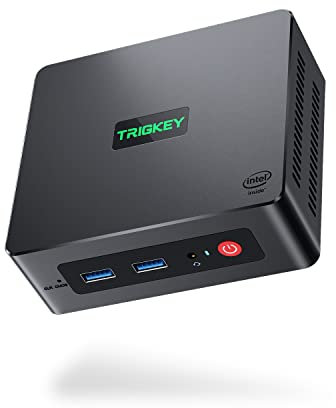 TRIGKEY Mini-PC, Intel N95 der 12. Generation (bis zu 3,4 GHz), 16 GB DDR4 500 GB SSD, G4 Mini-Desktop-Computer, Dual-HDMI-4K-Ausgang/Dual-Screen-Display/WiFi-5 / BT4.2 / 1000M LAN