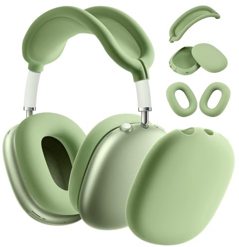 Ainiv 3 Paquetes Funda Compatible con Airpods MAX, Funda para Airpods Protectora Antirrayas de TPU Suave para Airpods MAX Case, Accesorios a Prueba de Golpes para Auriculares Airpods MAX (Verde)