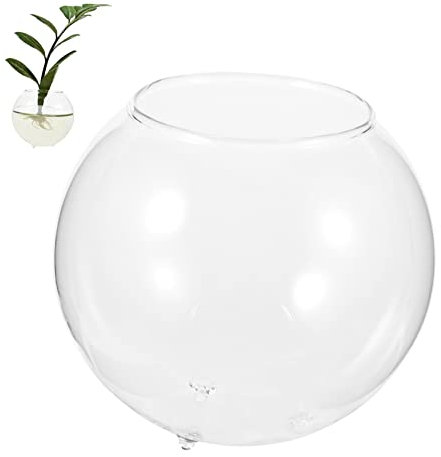 ABOOFAN Micro-landschaftsvase Fisch Nanoaquarium Terrarienschale Mini Fischtank Kugel Aquarium Tank Terrarium Vase Fischvase Schale Fischschale Aquarium Glas Schreibtisch Stativ