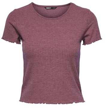 ONLY Damen Onlemma S/S Short Noos JRS Top, Rose Brown, X-Large