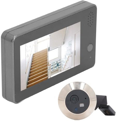 Spioncino Digitale WiFi, Telecamere Spioncino con Schermo HD da 4,3 Pollici per Porta D'ingresso con Avviso di Sicurezza, Rilevamento del Movimento, Videocitofono WiFi per