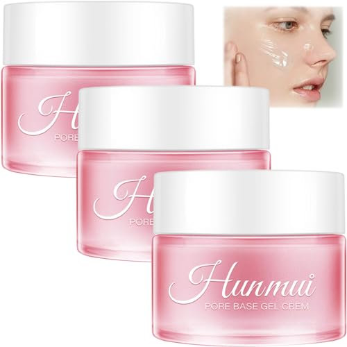 Hunmui Pore Base Gel Cream - Hunmui Face Primer, Magical Perfecting Base Face Primer Under Foundation für Make-up Ölkontrolle Festigend, Feuchtigkeitsspendend, Poren Zu Verkleinern (3 Stück)