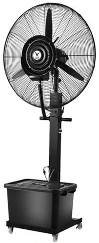 Standventilator mit Wasserkühlung Sprühkühlung 3 Geschwindigkeiten mit 42L Wassertank Robust und Langlebig Einsatz in Fabriken, Lagerhäusern und Großen Räumen (Size : S, Color : Fixed)