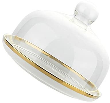 CIYODO Kleine Transparente Kuchenglocke Glas-cupcake-glocke Süßwaren-dessertglocke Mit Abdeckung Für Kuchen Und Desserts