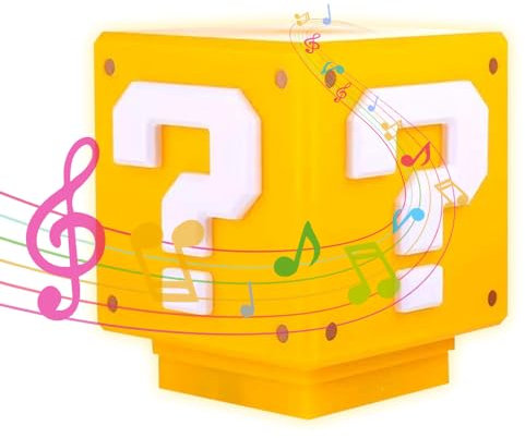 YANGUN 3D Icon light Night Lights von Mario, Lampe Fragezeichen Nachtlicht, 3D Icon Fragezeichen Nachtlicht Light, 3D Fragezeich Würfel, Kids Desk Lamp Tisch Lampe Schlafzimmer