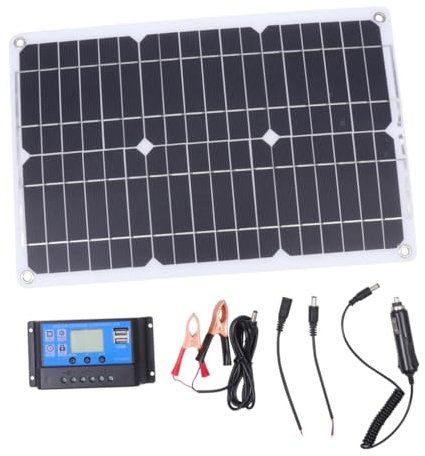 ORFOFE 18w Cargador Solar Panel De Carga Solar Con Controlador Para Batería De Automóvil Emergencia Fácil De Usar