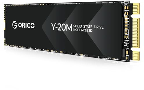 ORICO 512GB M.2 2280 SATA SSD, SATA III 6Gbps M2 SSD mit B+M Schlüssel, 500MB/s Internes Solid State Laufwerk für Desktop/Laptop - Y20M
