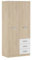 HOGAR24 ES Armario 2 Puertas 3 Cajones, Armario Juvenil, Color Puccini-Andersen, Medidas: 94,8 cm (Ancho) x 207,6 cm (Alto) x 50 cm (Fondo).