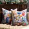 DecorMommt 2 Stück Kissenbezuge 3D-Druck Blumen Dreidimensionales Muster Kissen 45X45 Kissenbezüg Frühling Saisonna Dekoration Kissenhülle Outdoor für Sofa Auto Home Bed Büro Cafe Garten
