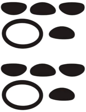 Mouse Skates, Replacement Mouse Feet Stickers Compatible with BenQ Zowie EC2-B / EC1-B Mouse, 2 PCS