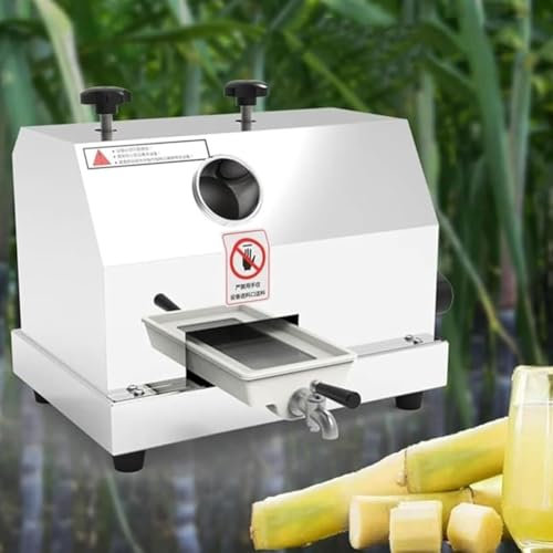 Commercial Sugar Cane Juicer Machine, 220lbs/h Desktop Stainless Steel Sugarcane Juicer, Manual Sugarcane Juicer Presser, Sugar Cane Juice Extractor Extracting Machine for Restaurant Snack