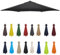 2m-3.5m Replacement Parasol Canopy, Umbrella Replacement Fabric, Garden Umbrella Replacement Cover, Outdoor Replacement Fabric, 6/8 Arms, replacement parasol fabric cover for Garden Umbrella(Black,8ri
