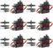 Lot de 6 engrenages servo moteur en métal : microservomoteur servo MG90S compatible avec Arduino, micro servo 180 degrés mini moteur pour arduino modélisme robotique avion, servo tout métal