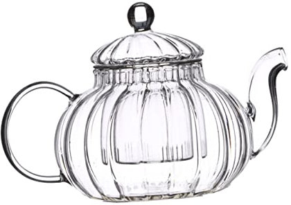 IMIKEYA Théière En Verre Avec Infuseur Amovible - Résistante à La Chaleur - Idéale Pour Thé En Vrac Design Élégant Et Pratique Parfaite Pour Déguster Votre Thé Marocain Préféré