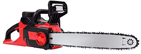 IUBGFTO Sierras De Cadena Eléctricas Batería De Iones De Litio 40 V, Motosierra Inalámbrica Portátil Recargable, Motor Sin Escobillas, Utilizada para Talar Árboles Y Reverdecer, Longitud Total 80 Cm