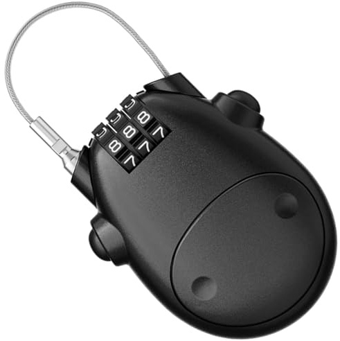 TRLREQ Cable Lock, Scooter, Bicycle, Children, Wire Lock, 3 Number Discs, 75 cm Steel Cable