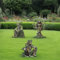 Garten Deko Gartenfiguren für Draußen Wetterfest, Wetterfeste Elfen-Gartendeko, Schildkröte und Gartenzwerg Statue, 2D Harz Gartendeko Figuren, 2D Teich Deko Geschenk (Stil-G(3PC))