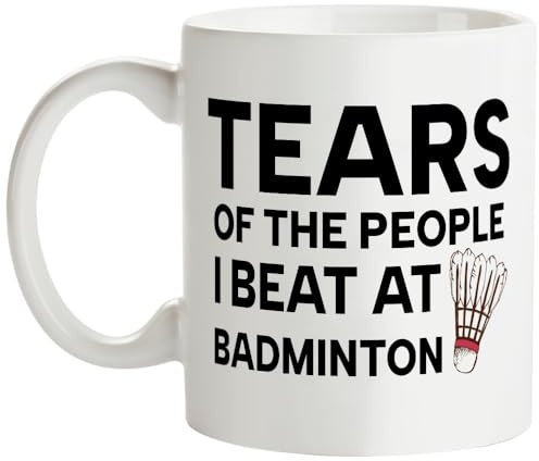 Funny Gifts For Badminton Lover, Badminton Player Coffee Mug, Humorous Birthday Thanksgiving Christmas Gifts For Badminton Enthusiast Coach 11OZ Tea Cup