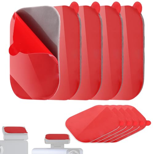 lasuroa 10pcs Plaque Adhésive Caméra Dashboard, Résistant à Chaleur Carré Pads Collants Pare-Brise avec Film Électrostatique Double Face Ruban Fixation pour Voiture Tableau Bord Support GPS