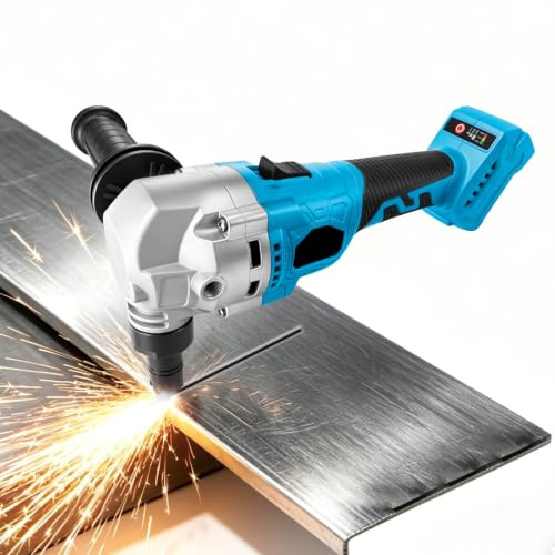 Roditrice per Lamiera Compatibile con Makita 18V (Batteria Non Inclusa), Cesoia Elettrica per Metallo Taglierina Metallica 3000 r/min Brushless, Testa Girevole 360° per Acciaio Inox e Alluminio