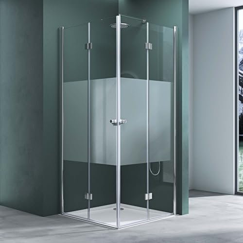 Mai & Mai cabine de douche pliante 70x80cm paroi de douche avec portes pivotantes revêtement nano easy clean pare douche R26MS