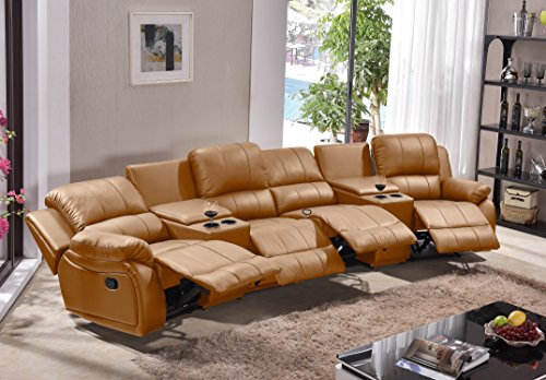 Mapo Möbel Ledersofa Kinosofa Fernsehsofa 5129-Cup-42-04