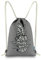 Miomao Rucksack mit Kordelzug, schwarzer Ananas-Canvas-Rucksack mit Taschen, für Sport, Fitnessstudio, Rucksack, Schultertaschen, Yoga, Reisen, 33 x 45,7 cm, grau (Grau) - MDB005F