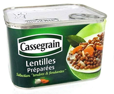 Cassegrain Lentilles Préparées, 460g net égoutté