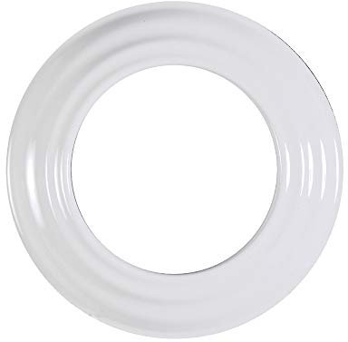 FIREFIX 1764 Email Rosette weiß, 4 cm breit, ø 120 mm - für 0,6 mm starke Ofenrohre