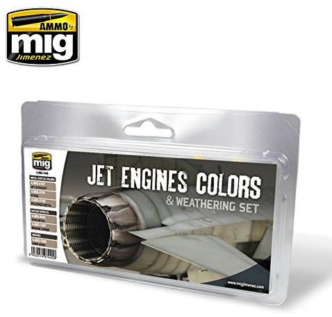Ammo Mig Jimenez Jet Engines Colors And Weathering Set # 7445