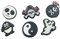 6X Pin Clips Sticker für Clogs Crocs Pimp My Shoes,Z45,