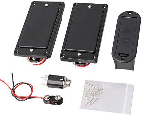 LYWS Gitarren-Tonabnehmer Aktiver Humbucker-Tonabnehmer Set mit geschlossener Doppelspule mit Kabel