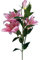 happyhouse009 Künstliche Lilienblüte, 6 Köpfe, Ostern, hängende Ornamente, lebendige Lilie, Blume, Zuhause, Hochzeit, Party, Dekoration, Rosa
